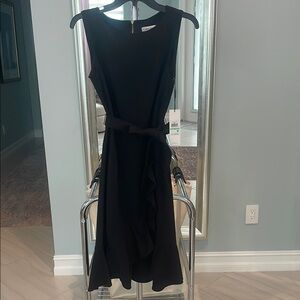Calvin Klein Black Sheath Midi Dress for Cocktail